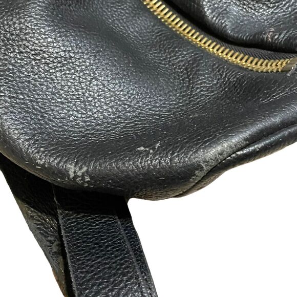Aimee Kestenberg Tamitha Backpack Black Soft Pebbled Leather Adj Shoulder Strap. main image 6